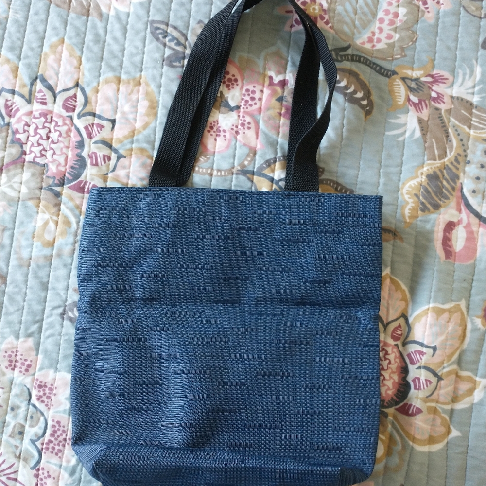 Chilewich Medium blue woven tote